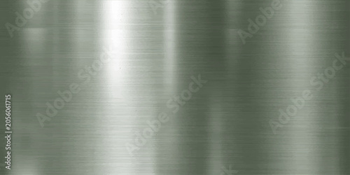 Obraz na plátne Brushed metal texture with vertical streaks of light and shadow, offering a sleek, industrial aesthetic suitable for backgrounds and design elements