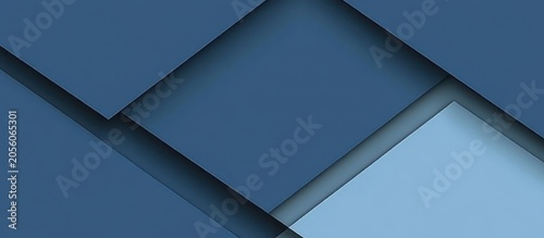 Abstract geometric shapes layered in shades of blue