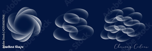 Tableau sur toile Creative Abstract Poster Templates with Bright Gradient Balls and Blurred Neon Shapes