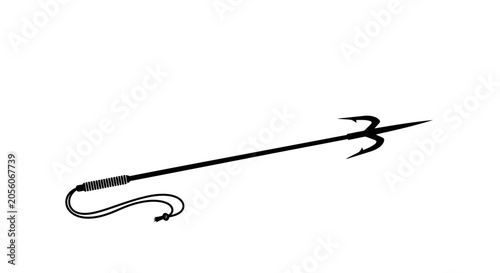 Fotografie Trident fishing spear with sharp prongs.