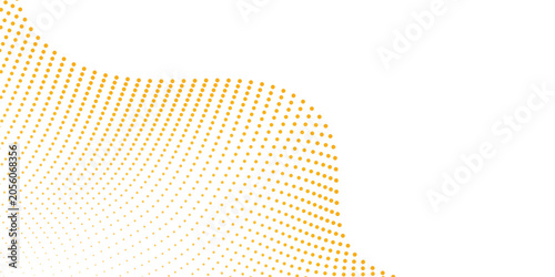 Vector halftone dot pattern background with orange dots on white