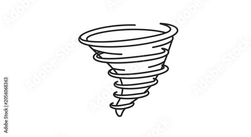 Bild auf Leinwand Tornado Weather Storm Wind Twister Illustration.