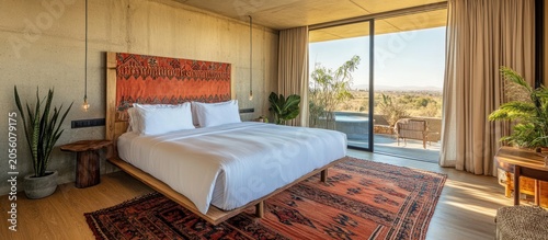 Desert Vista Suite King Bed,  Outdoor Pool View,  Safari Decor