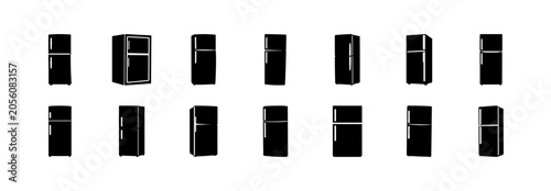 Canvastavla Minimalist black 3d cubes and rectangles set - Simple collection of black 3D cubes and rectangular shapes arranged in a clean, organized grid pattern for design use