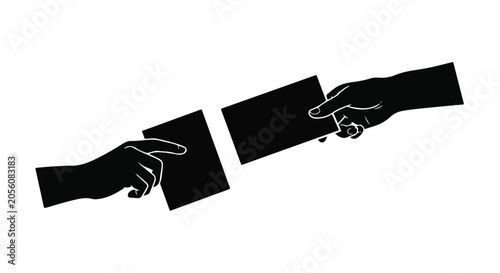 business partnership handshake silhouette, teamwork and collaboration