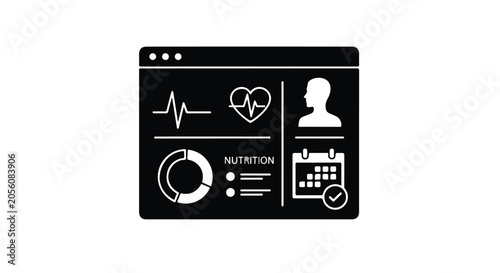 health and fitness app design template