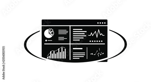 infographic template with graphs and charts
