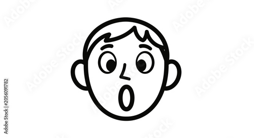 Fotografija Shocked male face with wide eyes and open mouth