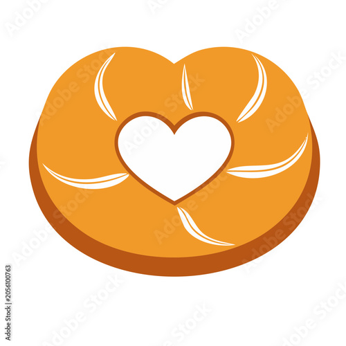 Orange infinity symbol icon flat design