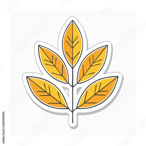 Yellow tulip flower vector illustration
