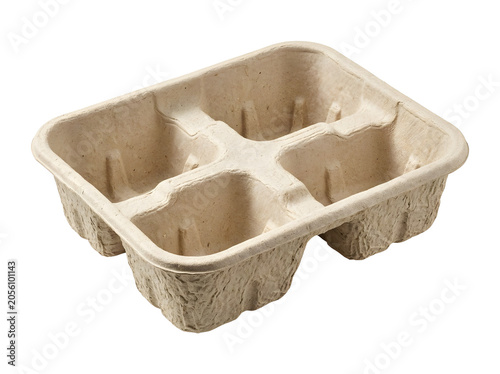 Molded Fiber Drink Carrier Tray for Eco-Friendly Takeaway Packaging