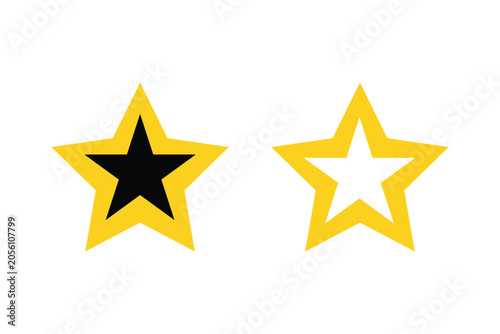 Fotografía Gold Star or favorite flat icon for apps and websites