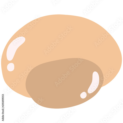 Mushroom vegetable set cartoon isolated beige graphic of fresh root vegetables with smooth shape glossy highlight simple food ingredient for cooking