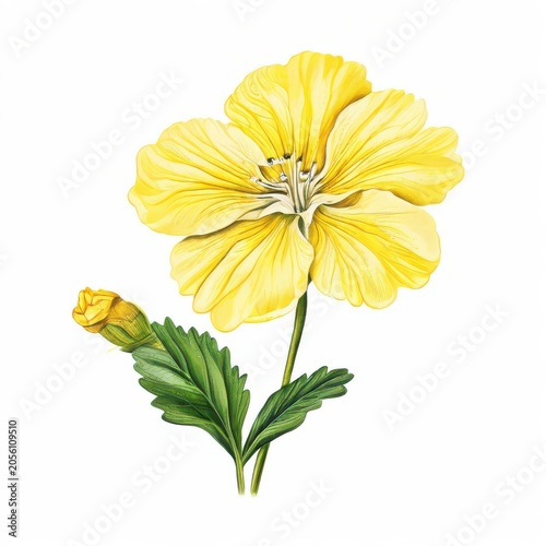 an AI Image Generator, Yellow Flower Illustration in Detailed Artistic