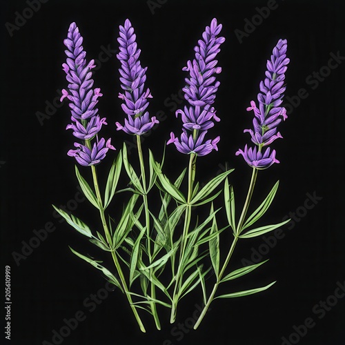 an AI Image Generator, Watercolor Drawing of Lavender Flowers