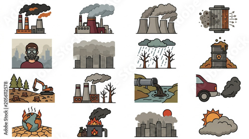 Foto Environmental Disaster Scenes Illustration.