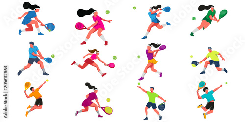 Playing Padel Illustration