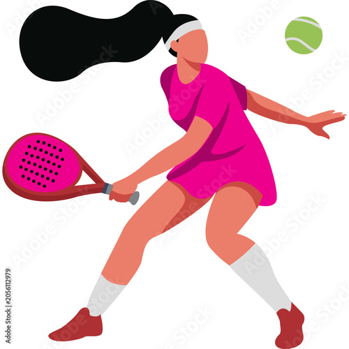 Playing Padel Illustration