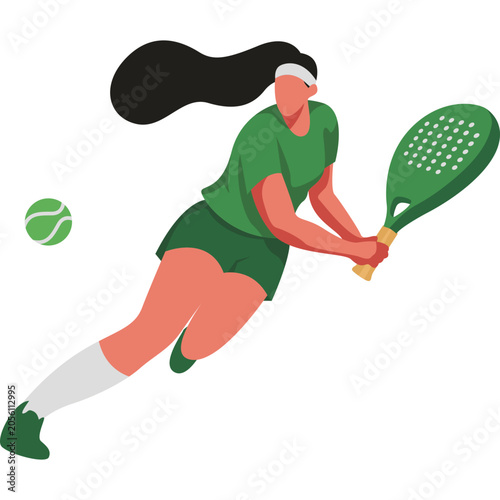 Playing Padel Illustration