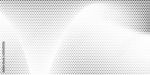 Tableau sur toile Black and white abstract geometric pattern with halftone effect for sporty background