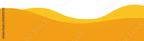Bild auf Leinwand Soft Yellow Ochre Rolling Waves footer Graphic Element
