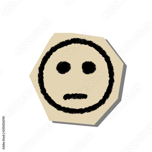 Scrapbook Sad Face Sticker 