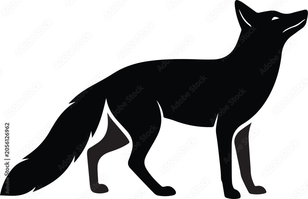 Fototapeta premium black silhouette of a kangaroo