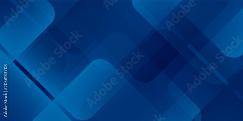 Quadro em tela Abstract blue background with glowing geometric lines