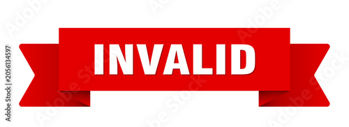 Foto invalid ribbon isolated on transparent background. invalid ribbon
