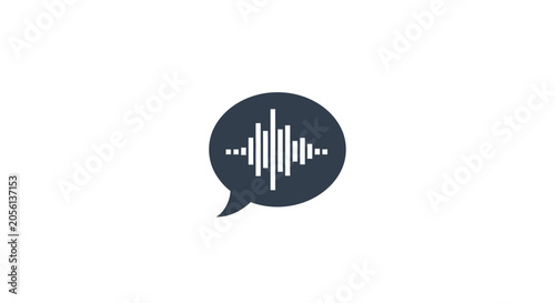 Schilderij op canvas Sound wave symbol in speech bubble.