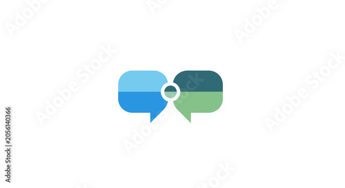 Tableau sur toile Speech bubbles communication symbol logo.