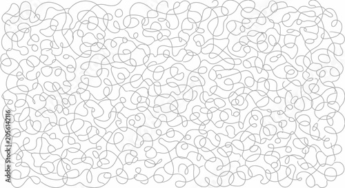 Abstract Swirls Pattern: Hand-Drawn Organic Lines on White Background