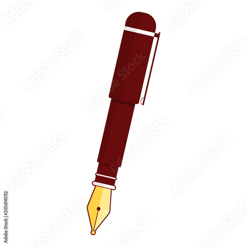 Brown Fountain Pen illustration cartoon cute