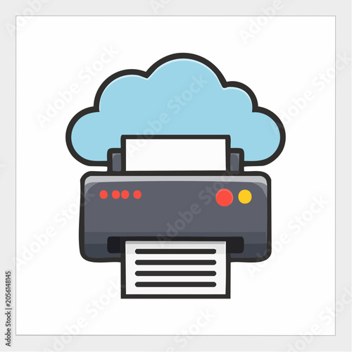 Cloud Printing Icon