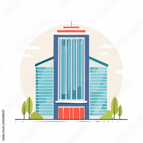Modern Office Building Illustration