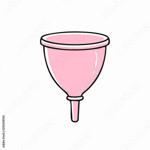 Pink Menstrual Cup Illustration