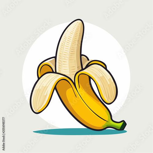 Peeled Banana Illustration
