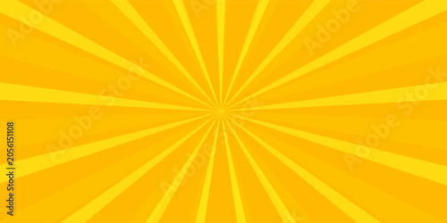 Canvastavla Cute background illustration of concentrated lines with twinkling stars (yellow)