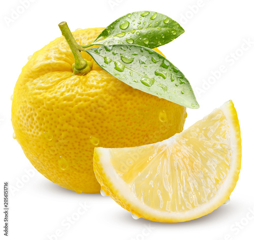 Kochi Yuzu orange isolated on white background, Yellow Yuzu Orange fruit isolated on white background PNG File.