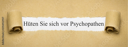 Bild auf Leinwand Hüten Sie sich vor Psychopathen