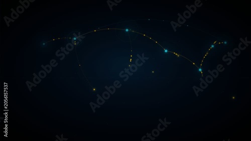 Glowing constellation map, starry night sky, astronomy background, celestial navigation