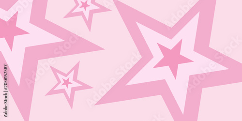 Beautiful background pink stars with sparkles. Vector illustration