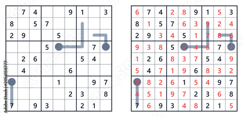 Sudoku puzzle 9x9 hard for adults printable with answers A4