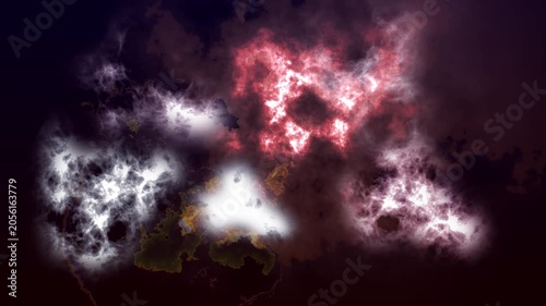 Cosmic Nebula Clouds and Deep Space Abstract Background