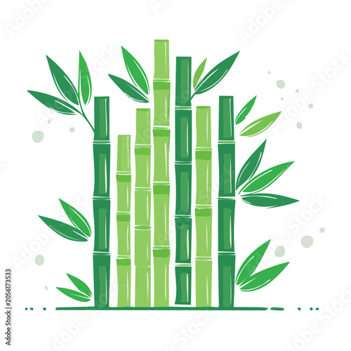Flat design bamboo pattern vector