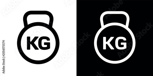 Tableau sur toile A weight or kettlebell icon