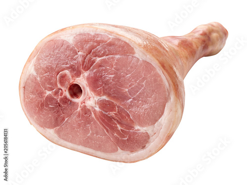 Raw Fresh Pork Ham Leg Isolated on Transparent Background