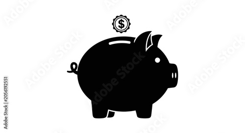 Piggy Bank Saving Money Coin.