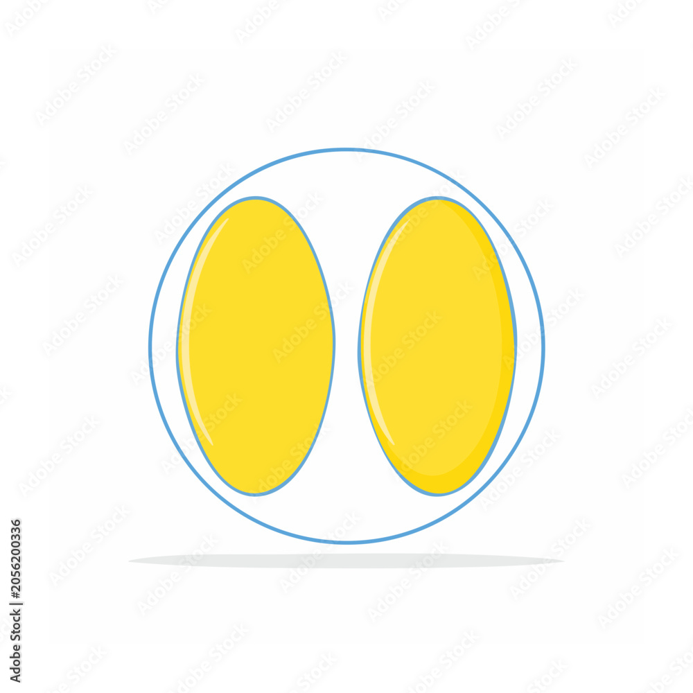 Fototapeta premium Flat design lemon slice icon
