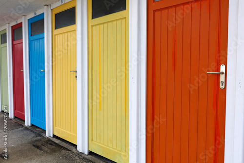 Φωτογραφία cabines de bain de couleurs